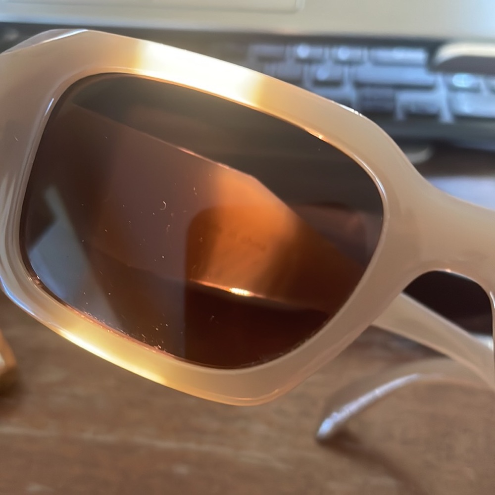 Set Of 2 Rectangular Chunky Brown And Blue Sungla… - image 7